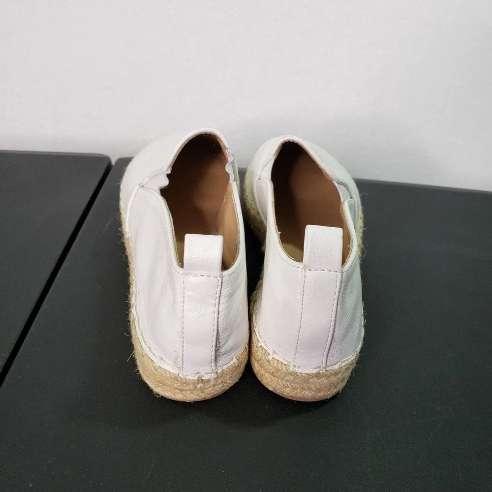 Charlotte Russe‎ Rocky White Espadrille Slip On Flats Womens Size 6 Shoes Beach